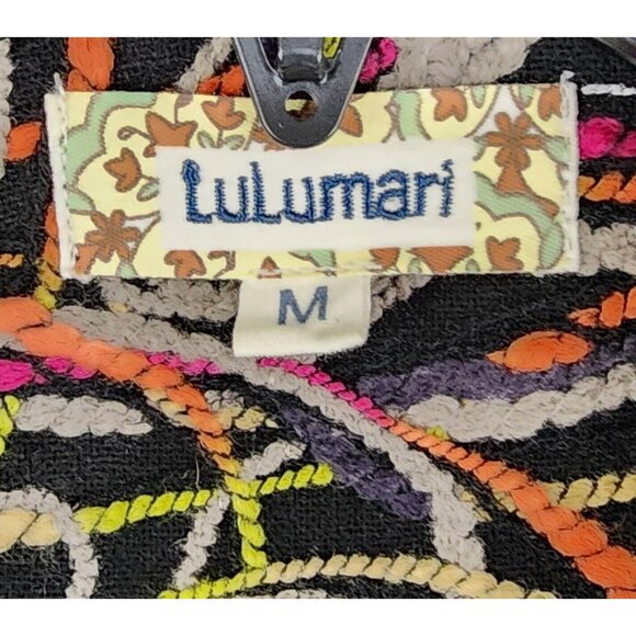 Lulumari Jacket Womens Medium Multicolor Tweed Twine Long Sleeve Trench Coat - Picture 4 of 11